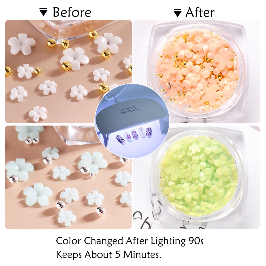 Phụ Kiện Trang Trí Móng Tay 3D Hình Hoa Xinh Xắn