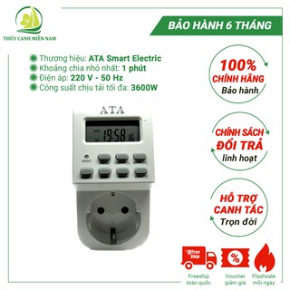 Timer Hẹn Giờ Tưới Cây Tự Động | Timer Điện Tử ATA Smart Electric Chính Hãng, Bảo Hành 6 Tháng, 30 Ngày Đổi Nếu Lỗi