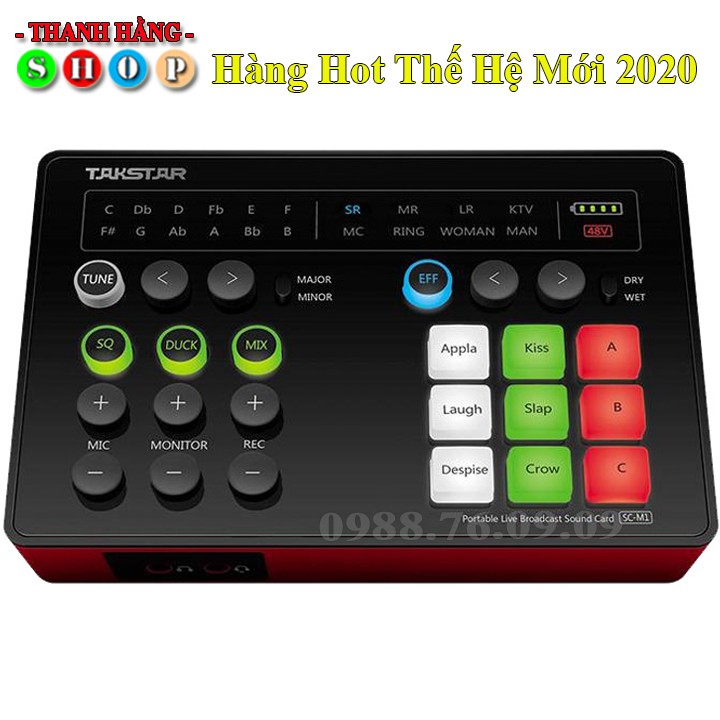 Soundcard hát karaoke Auto Tune Takstar SC-M1 Hàng mới 2020