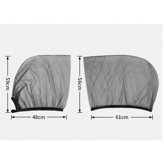 Set 2 / 4 Lưới Che Nắng / Muỗi / Tia UV Gắn Cửa Sổ Trước / Sau Xe Hơi Cho Bé / Cắm Trại