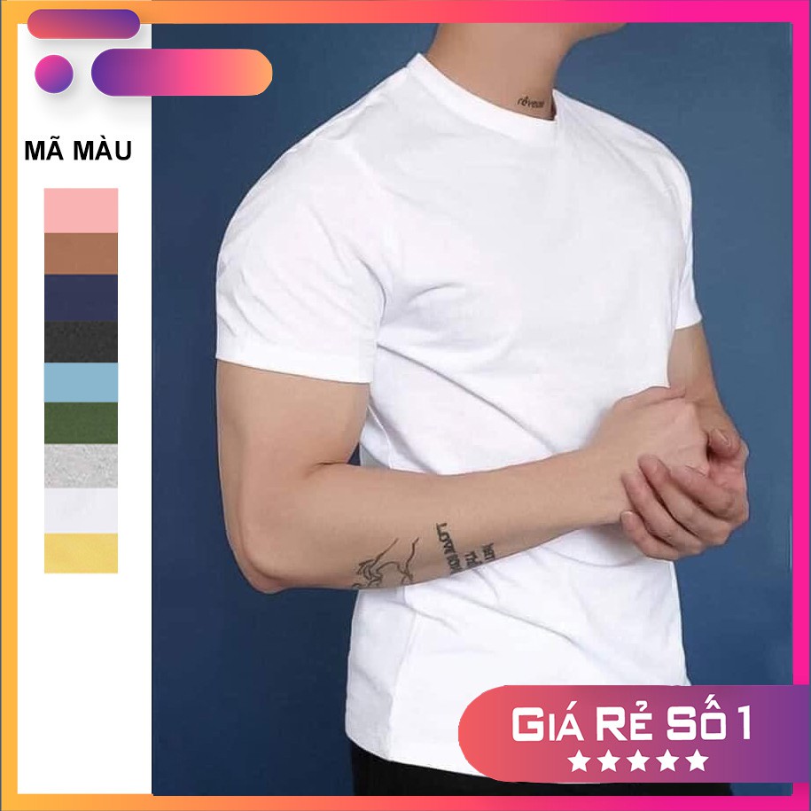 [SALE 50%] Áo thun nam cổ tròn cao cấp - Vải Cotton dày dặn, thoáng mát, không xù lông phai màu | BigBuy360 - bigbuy360.vn