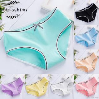 Quần lót cotton màu trơn dễ thương cho nữ