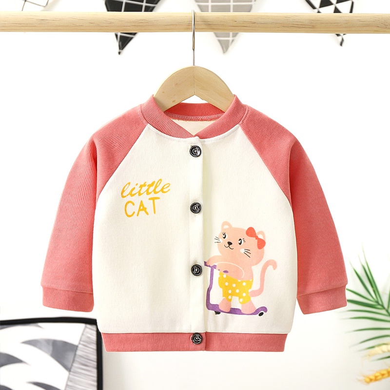 Áo Khoác cardigan Dệt Kim Cổ Chữ V Thời Trang Cho Bé