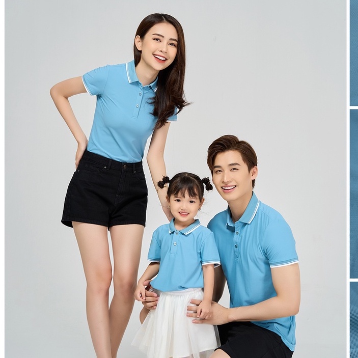 Combo 4 hoặc 3 áo polo AIRYCOOL YODY gia đình thấm hút mồ hôi khô nhanh co giãn giữ form - APM3959 APN4014 KID3072