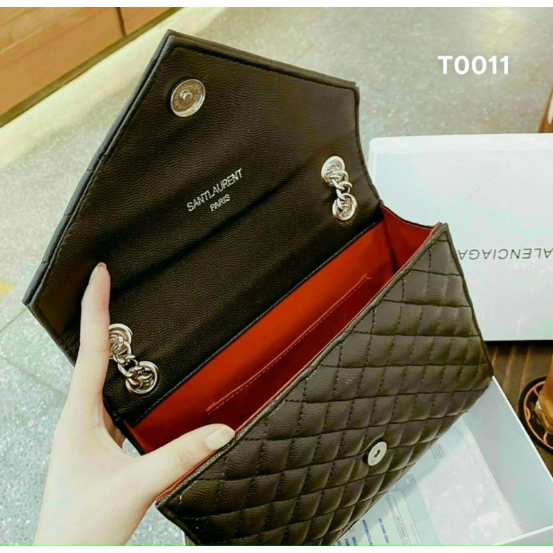 TÚI XÁCH NỮ ĐEO CHÉO TÚI BÌ THƯ KHÓA BẠC DÂY XÍCH ĐEO KẸP NÁCH NUTI SHEIN T0011