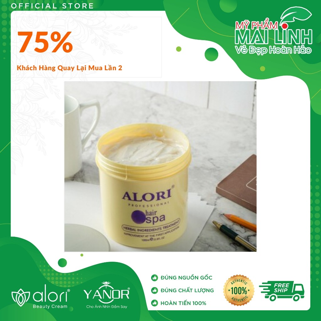 Kem Ủ Tóc Phục Hồi Hư Tổn ALORI 1000ML💖KÈM QUÀ💖 Dầu Hấp Tóc Suôn Mượt Kích Thích Mọc Tóc Ngăn Ngừa Gãy Rụng Chính Hãng | BigBuy360 - bigbuy360.vn