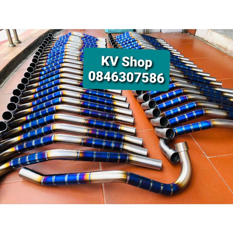 cổ titanium wave 110  phom thòng gắn pô rsx