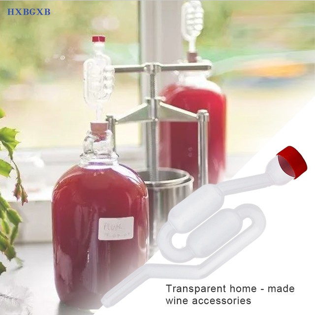 HXBGXB Homebrew Wine Fermentation Airlock Valve Plastic One-Way Exhaust Water Seal Bubble Grommet Beer Brewing Tool
