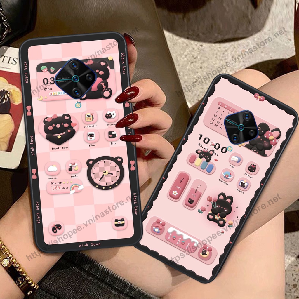 Ốp lưng Vivo S1 / S1 Pro gấu, đồng hồ dễ thương cute giá rẻ