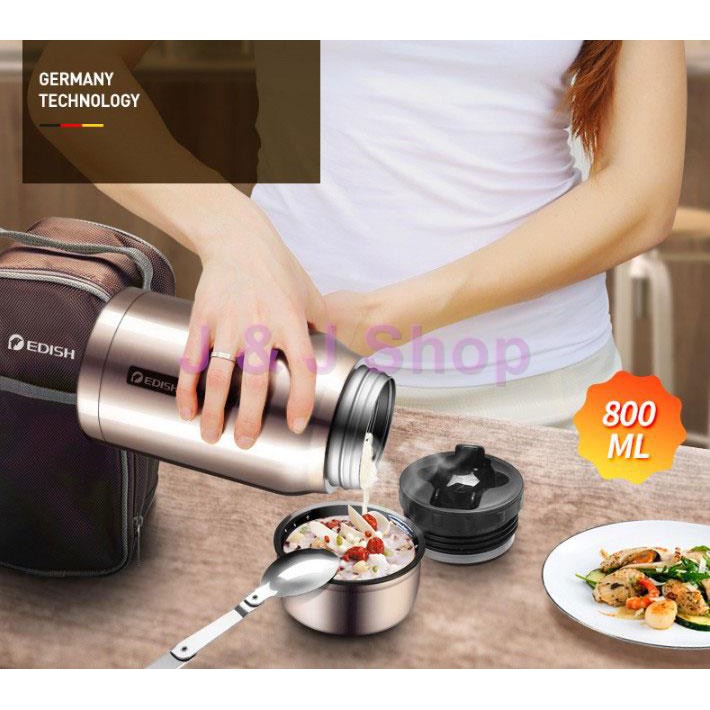 Bình ủ cháo, giữ nhiệt Edish thương hiệu Đức cao cấp 800ml