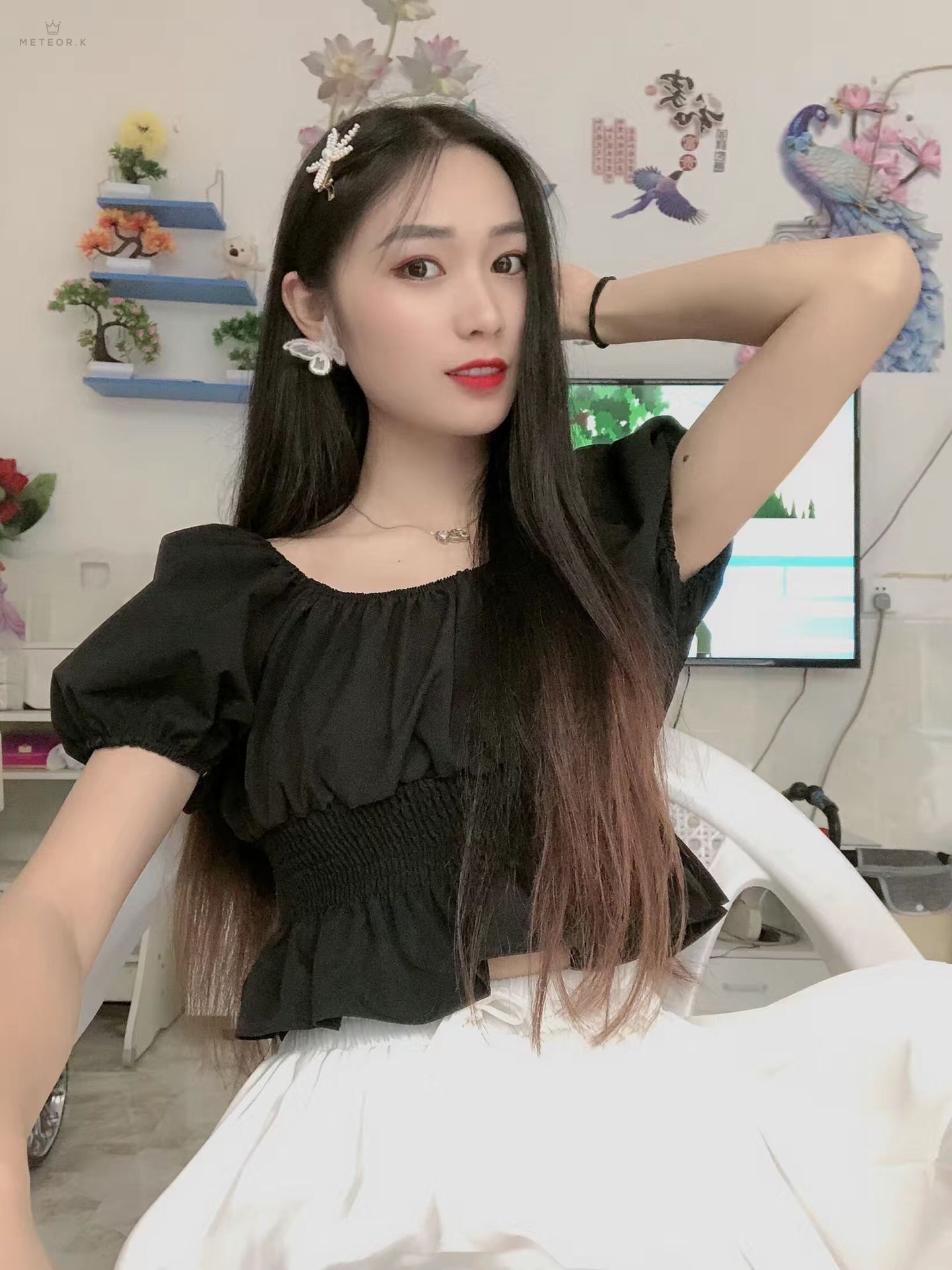 Set Áo Voan Thắt Nơ Và Chân Váy Xếp Ly Thời Trang Thanh Lịch Cho Nữ | BigBuy360 - bigbuy360.vn