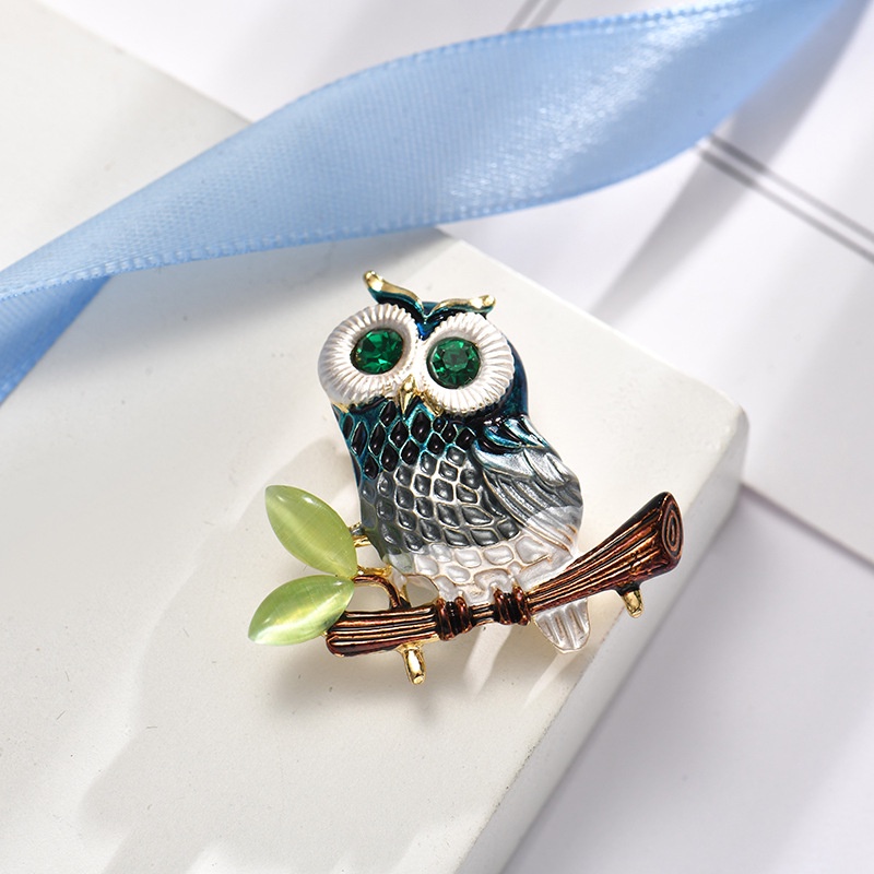 Ghim CàI ÁO HìNh Chú Cú ĐíNh Kim Cương Giả ThờI Trang Cho Nữ