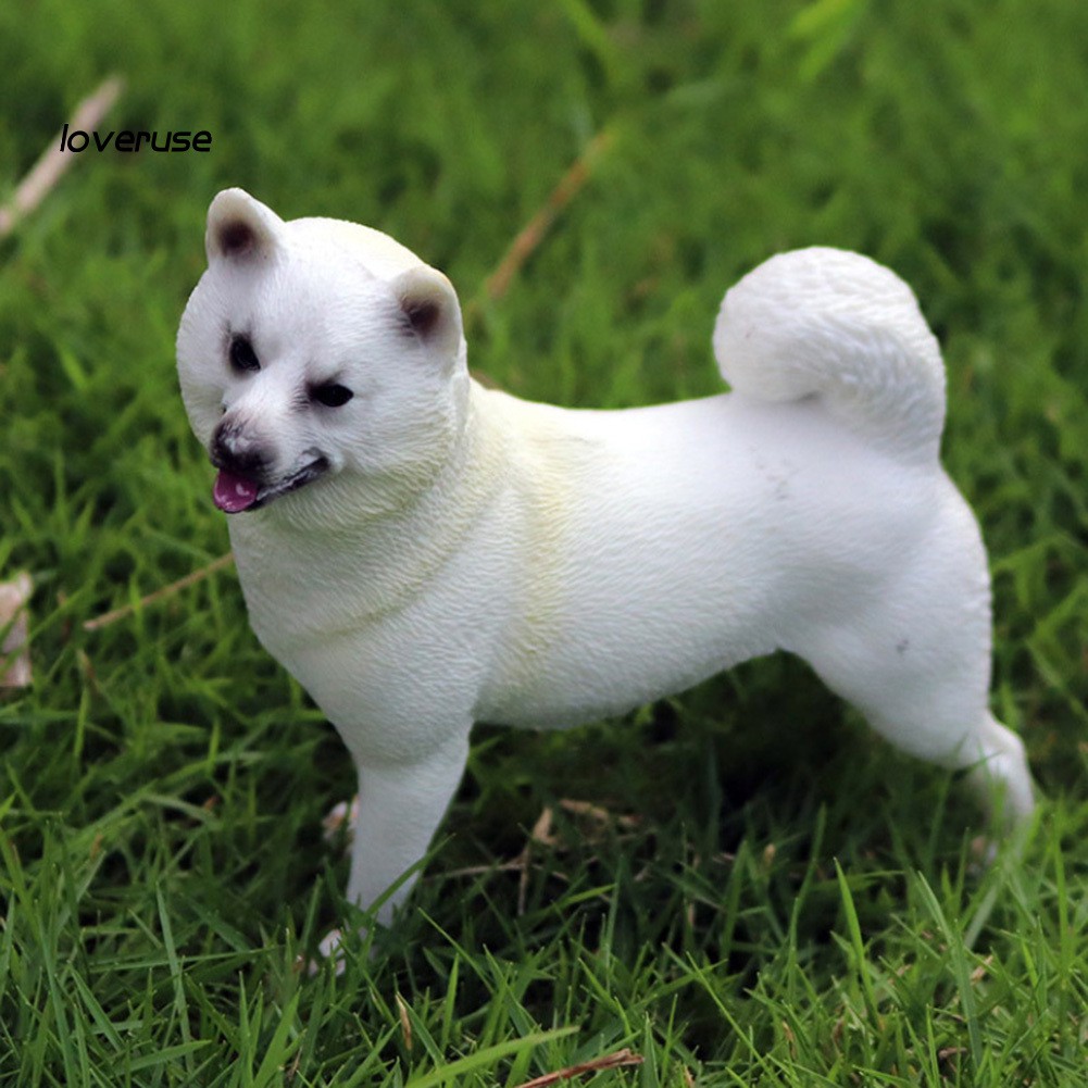 Mô hình chú cún shiba bằng nhựa dễ thương trang trí