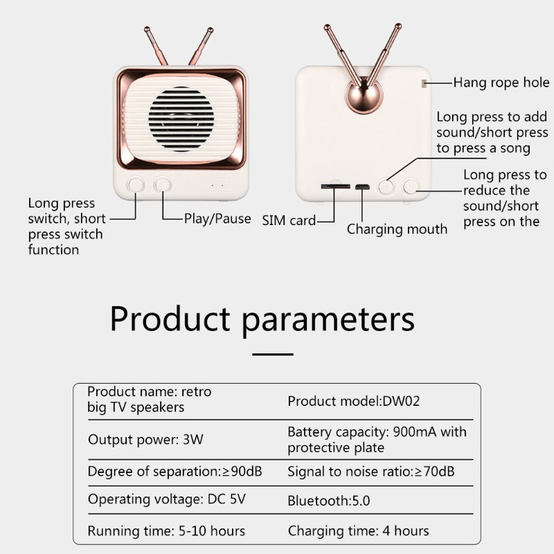 Máy Nghe Nhạc Cầm Tay Kết Nối Bluetooth Hỗ Trợ Thẻ Nhớ Tf