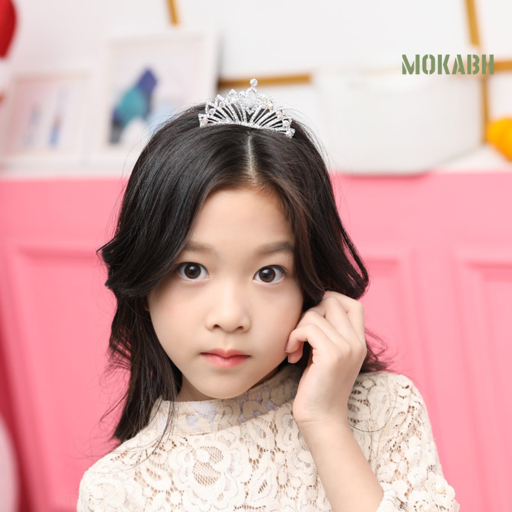 Lược Cài Tóc Hình Vương Miện Nhỏ Đính Đá Cho Bé Gái