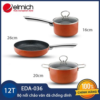 BỘ NỒI QUÁNH CHẢO NHÔM ELMICH EDA-036