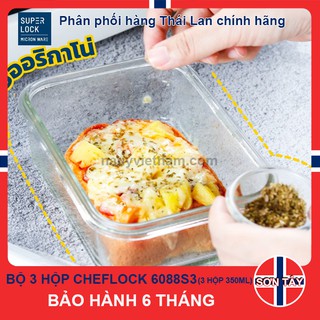 BỘ 3 HỘP THUỶ TINH CHEFLOCK 6088S3