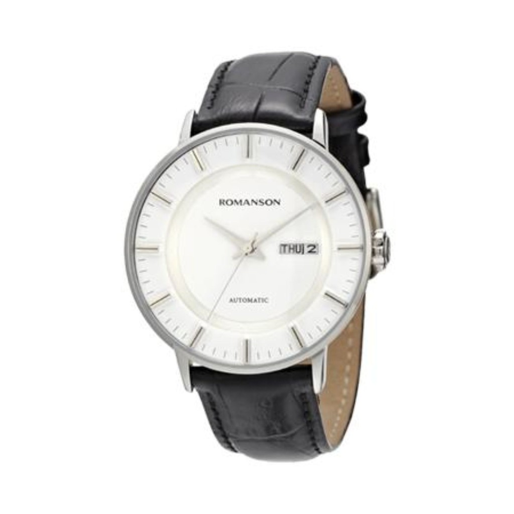 Đồng hồ Romanson Men Watch TL4254RMWWH nam máy Thụy Sĩ mặt kính chống xước dây da cao cấp chính hãng
