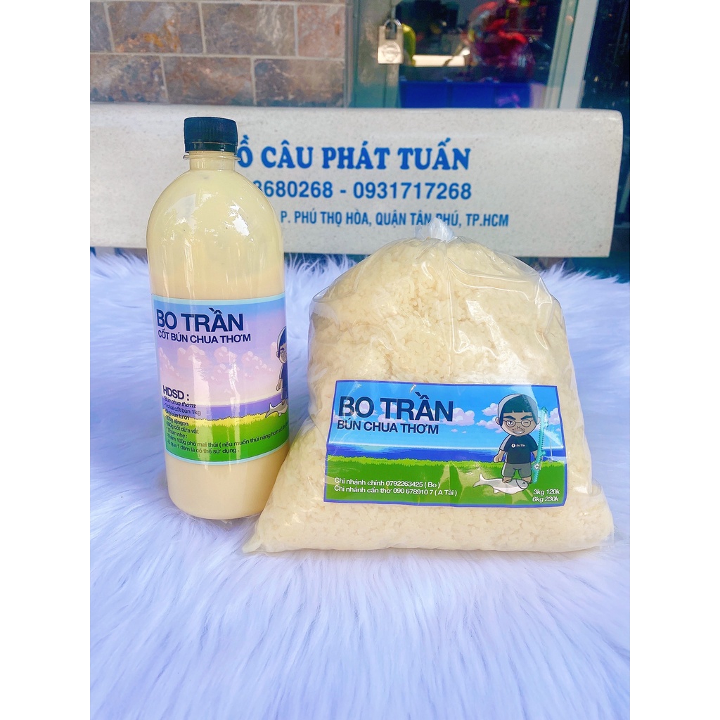 Cốt Bún Chua Thơm, Bún Chua Thơm Bo Trần