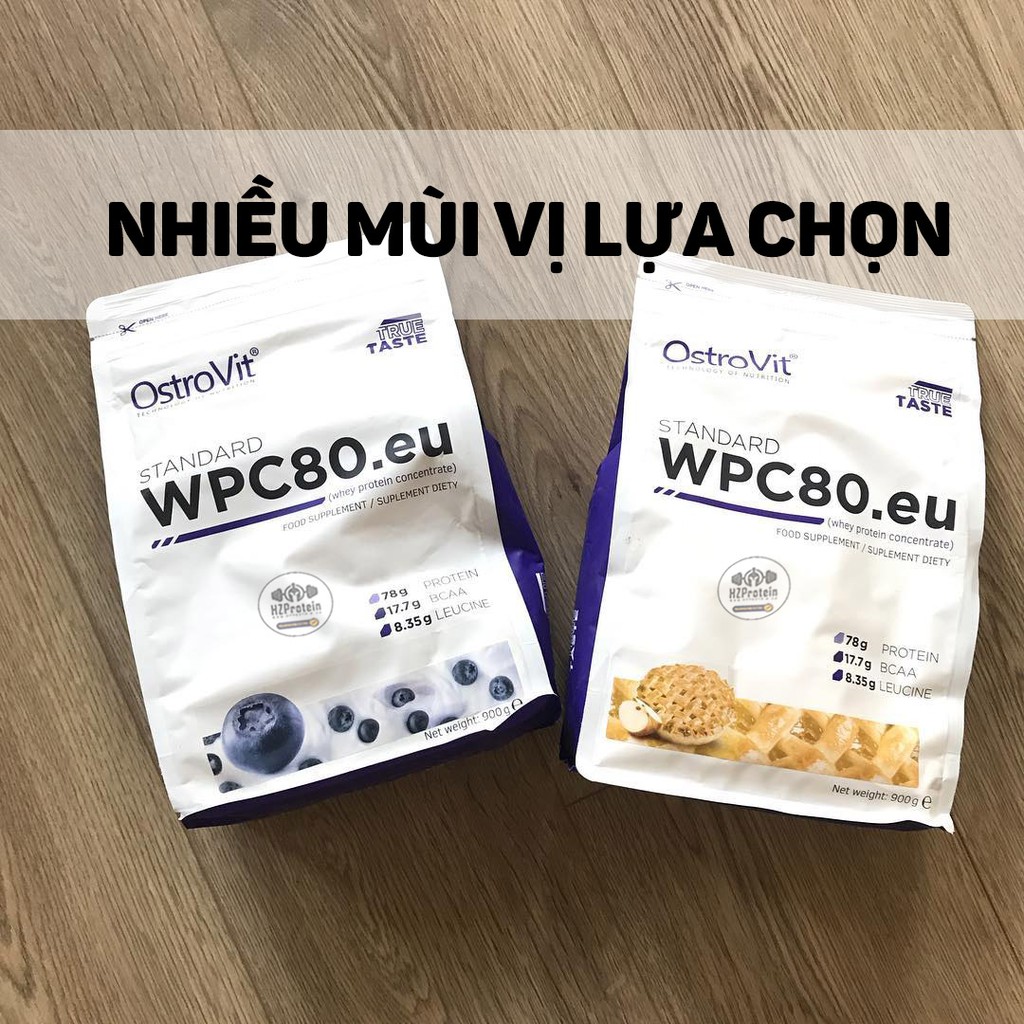 OSTROVIT WHEY PROTEIN STANDARD WPC80 - SỮA PROTEIN WHEY CONCENTRATE PROTEIN NHIỀU MÙI VỊ THƠM NGON (5 LBS)