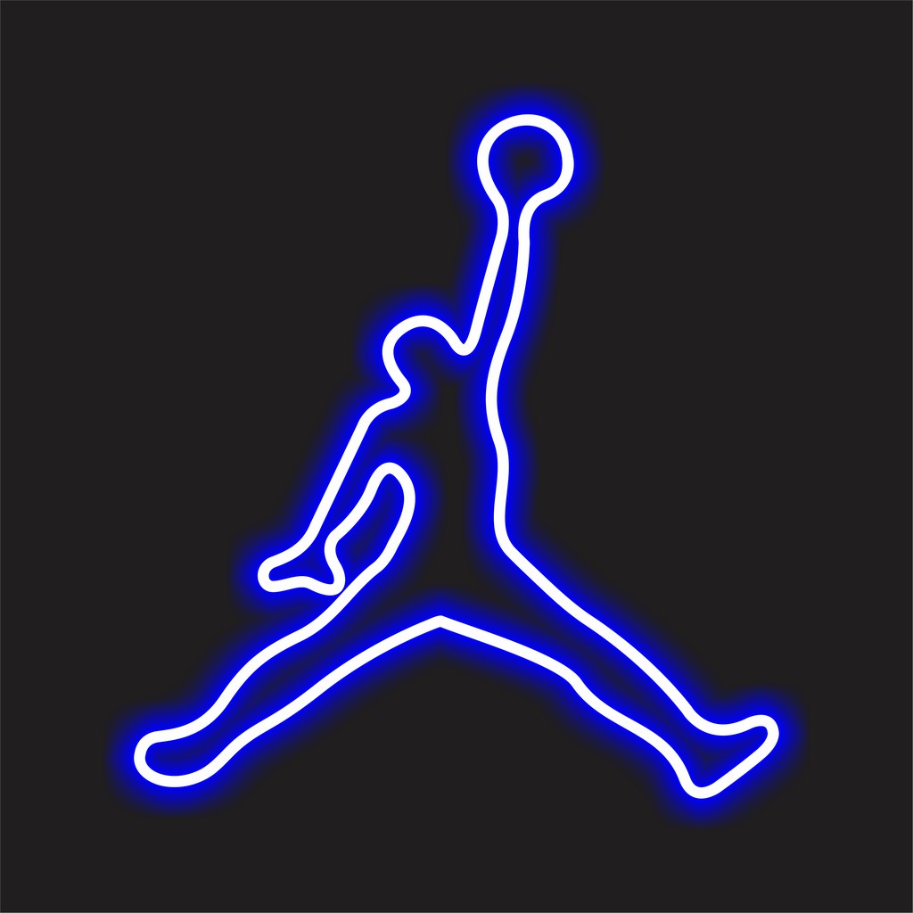 Đèn led Neon trang trí hình Jumpman Jordan | Đèn neon trang trí phòng ngủ, treo tường