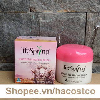Kem Nhau Thai Cừu LifeSpring Placenta marine Plus + RRP Giúp Mờ Thâm Nám 100ml của Úc - Cừu Hồng