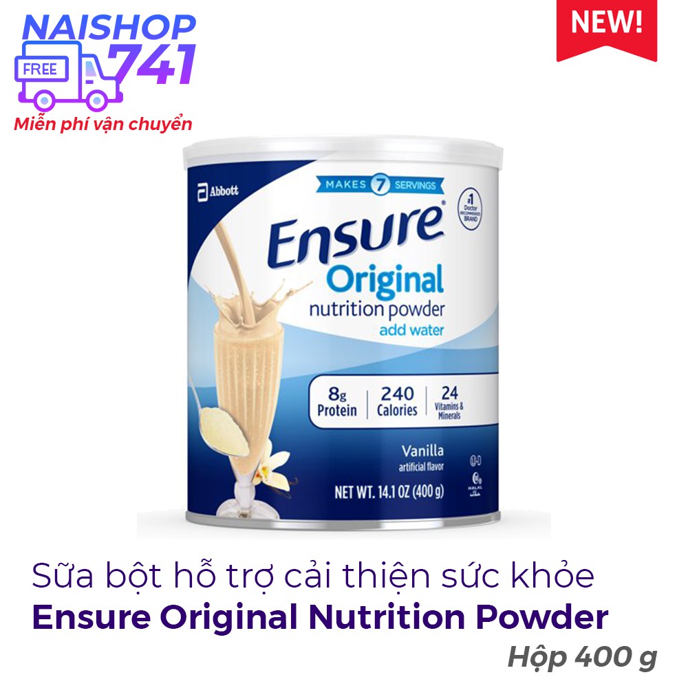 Ensure Original Nutrition Powder sữa bột hỗ trợ cải thiện sức khỏe, Hộp 400g