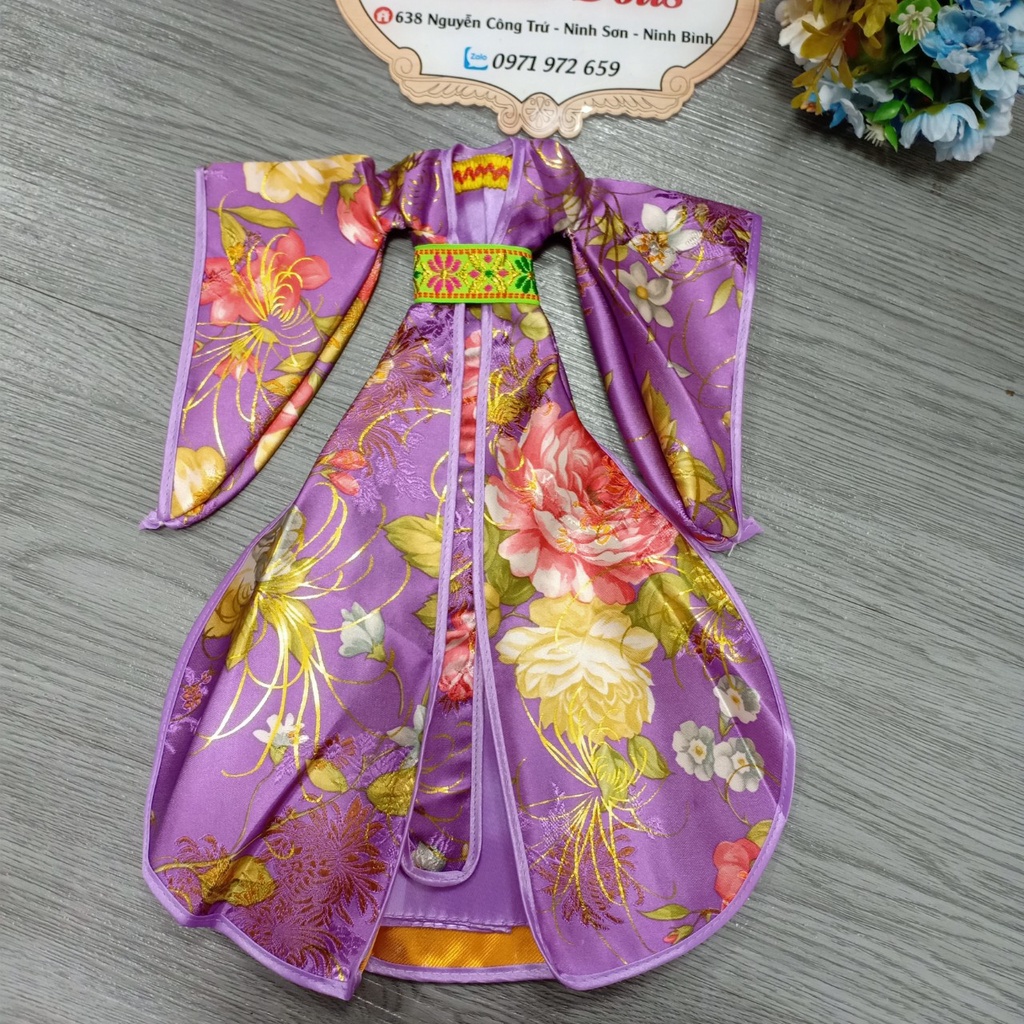 Trang Phục Cổ Trang cho búp bê barbie 1/6 cao 30cm Tặng kèm trang sức phụ kiện cổ trang