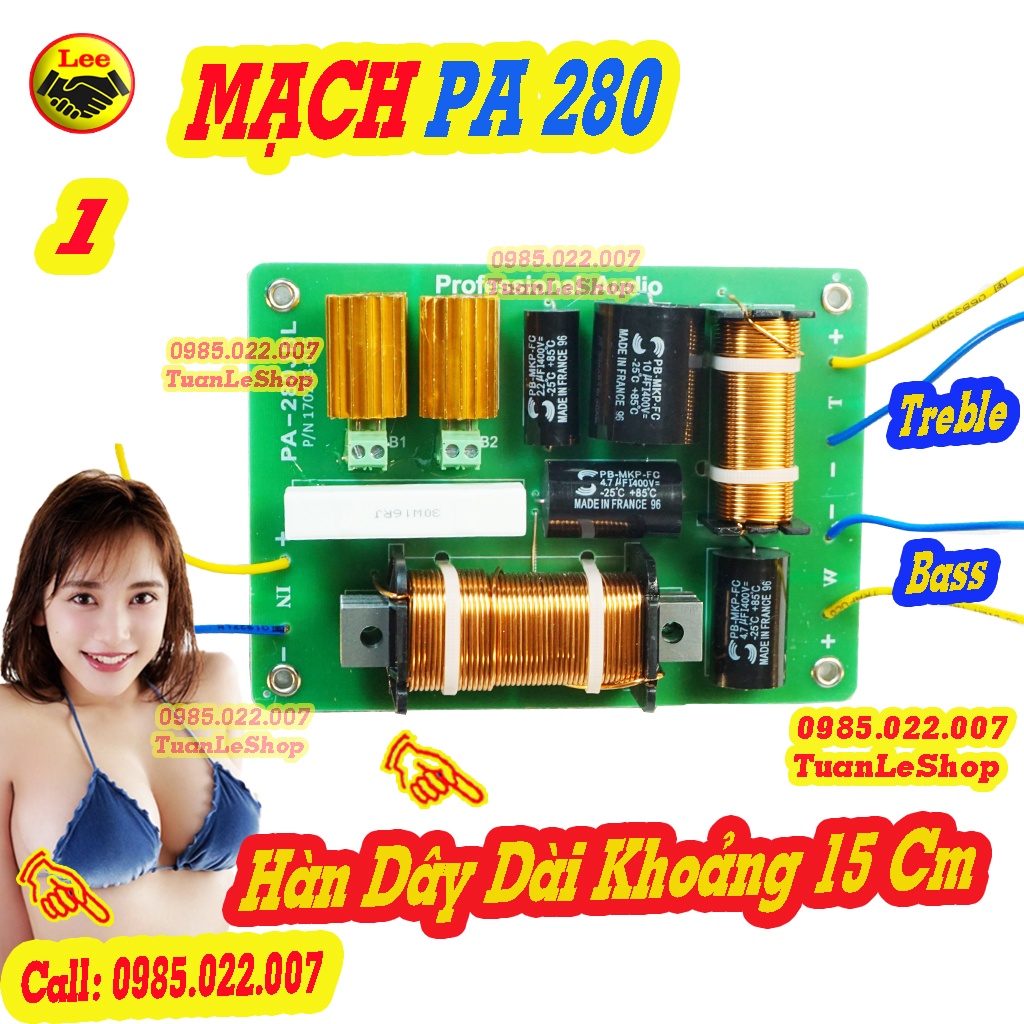 02 MẠCH PHÂN TẦN 2 LOA PA 280 HÀN DÂY - GIÁ 2 MẠCH LOA JB280 CAO CẤP