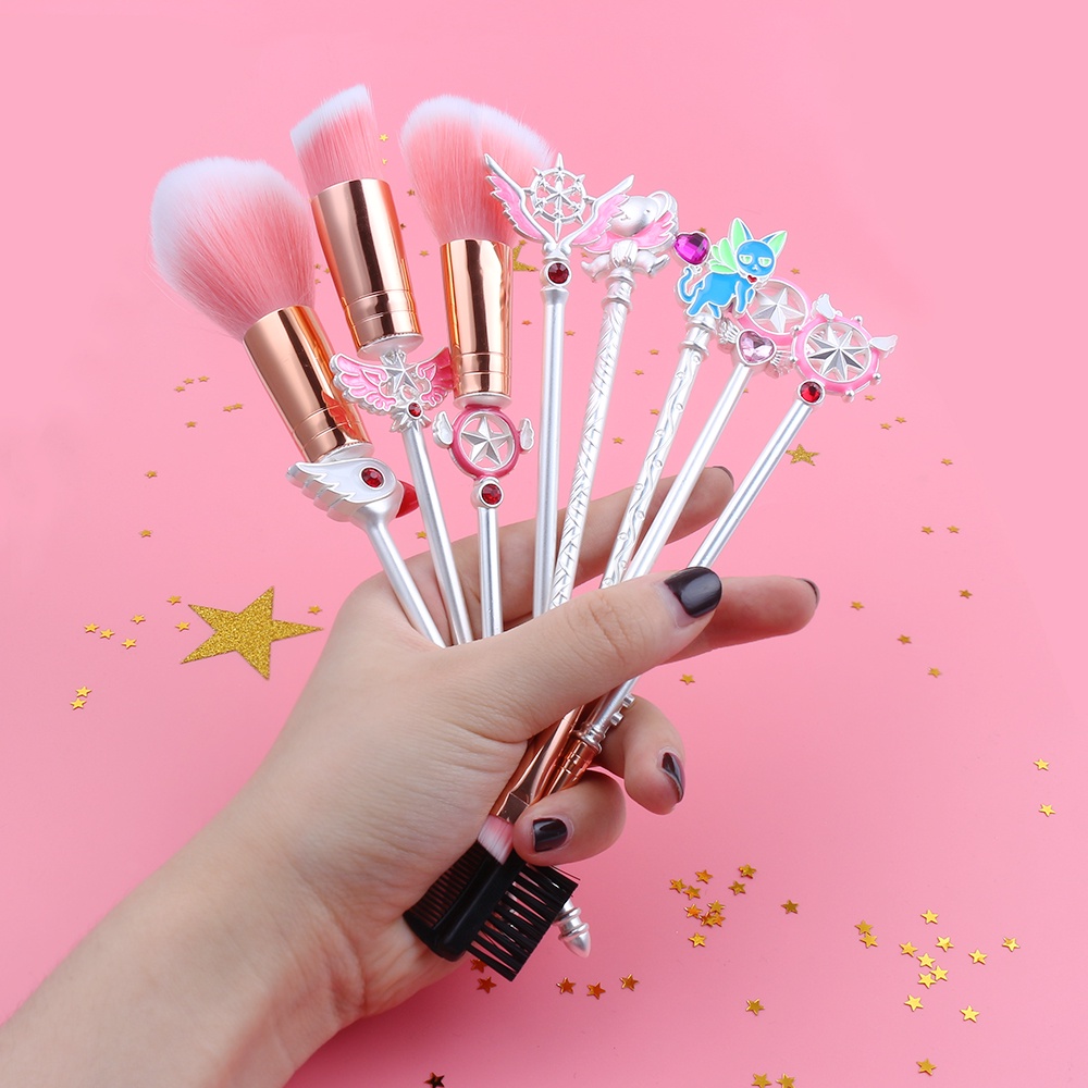 Bộ Cọ Trang Điểm Phấn Mắt Má Hồng Phấn Mắt Lông Mềm Hình Cardcaptor Sakura