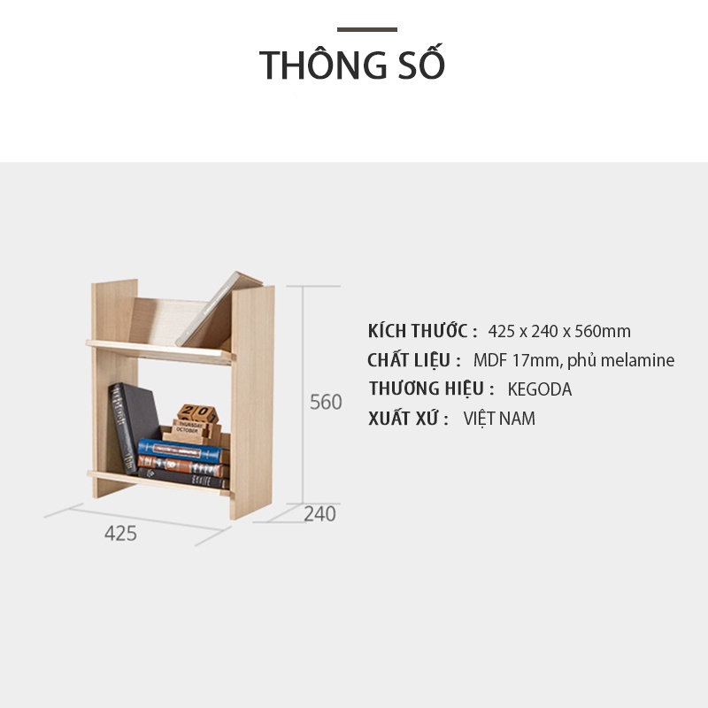 Giá Sách, Tạp Chí Mori 2 Tầng Thương Hiệu Kegoda