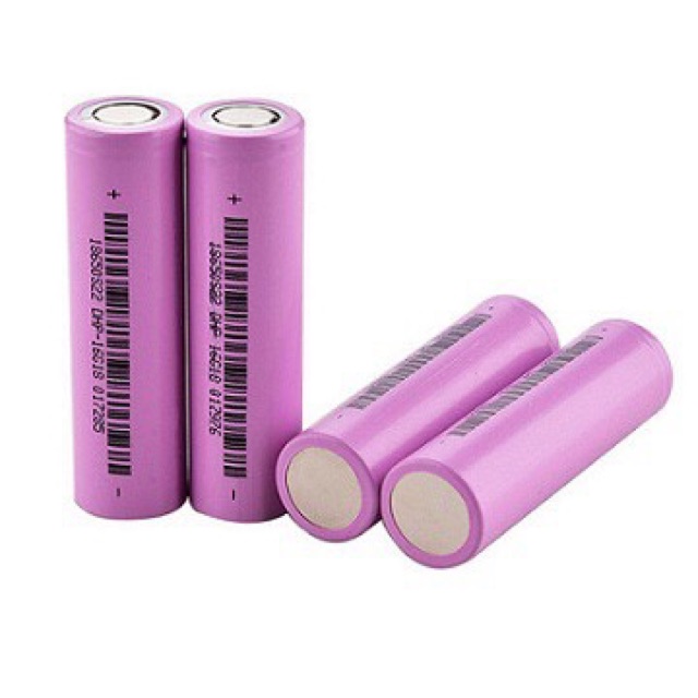 Pin Tím Sạc 3V7 - 3600mAh dùng cho quạt và đèn pin