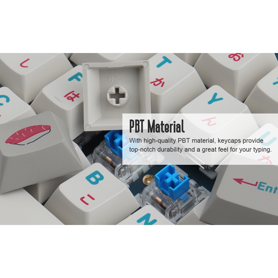 GMK keycaps, 124 phím keycaps cherry Cấu hình DYE-SUB Cá nhân hóa GMK Keycaps cho bàn phím cơ