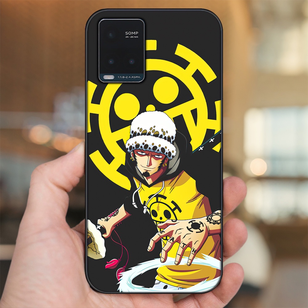 Ốp lưng Vivo Y21s, Y33s viền đen in hình Law One Piece