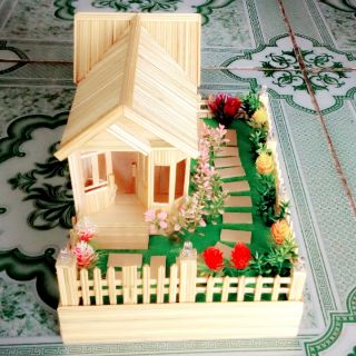 Nhà tăm tre handmade