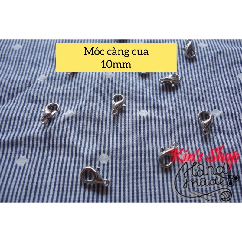 Móc càng cua 10mm- 12mm- 14mm hàng xịn không rỉ dùng làm móc khoá, móc dây chuyền dây đeo, làm đồ handmade xinh xắn