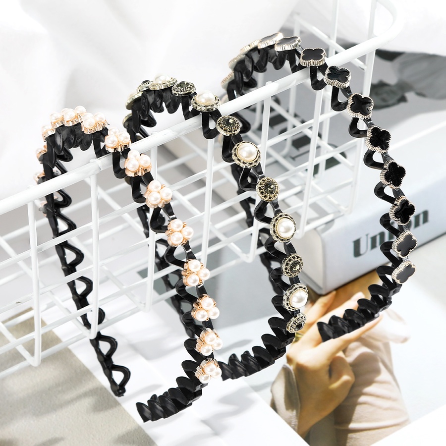 Băng đô cài tóc hình hoa đính hạt ngọc trai nhân tạo thời trang cho nữ