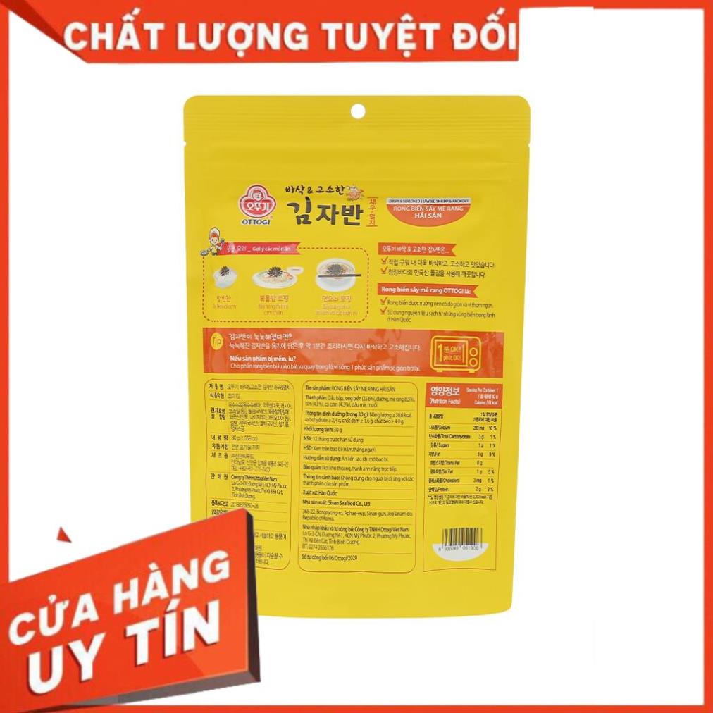 New -  Rong biển sấy mè rang vị hải sản 30g - Siêu hot.