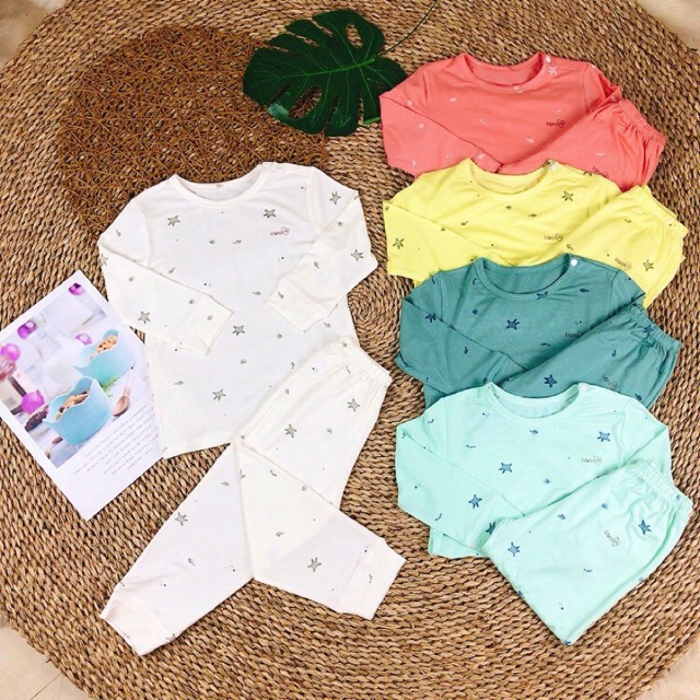 BỘ DÀI TAY CÀI VAI SỢI TRE (SIZE TỪ 3M ĐẾN 4Y)