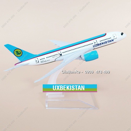 Mô Hình Máy Bay Kim Loại Uzerbekistan – Dài 16cm Kèm Đế - 8995