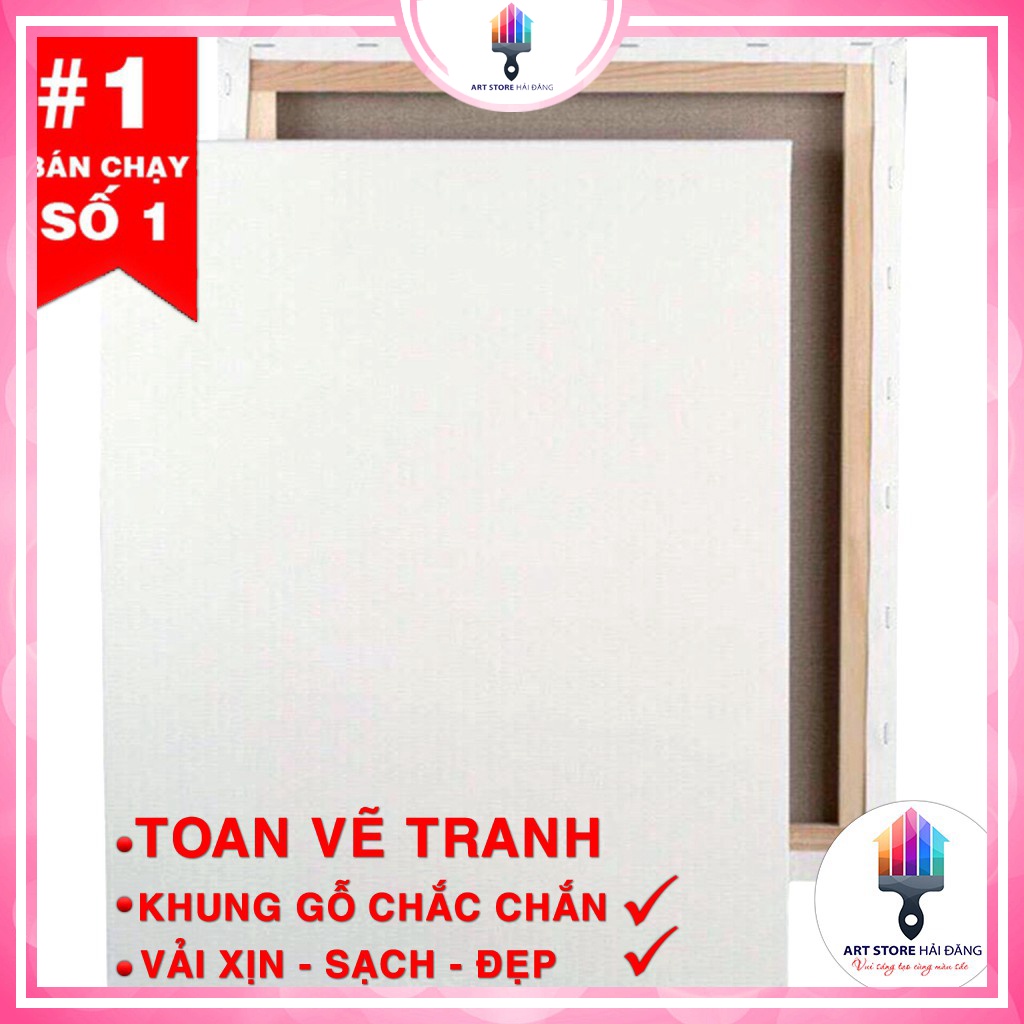 Toan vẽ tranh Hàn Quốc 40-50cm&lt;3 Vải sạch đẹp &lt;3Khung gỗ chắc chắn&lt;3 được các họa sĩ tin dùng