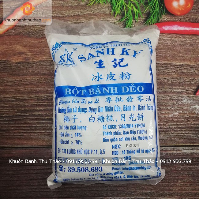 Bột bánh dẻo Sanh Ký 1kg (loại tiêu chuẩn)