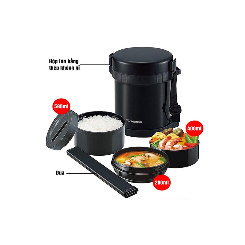 Hộp cơm giữ nhiệt Zojirushi SL-GH18-BA - Hàng chính hãng