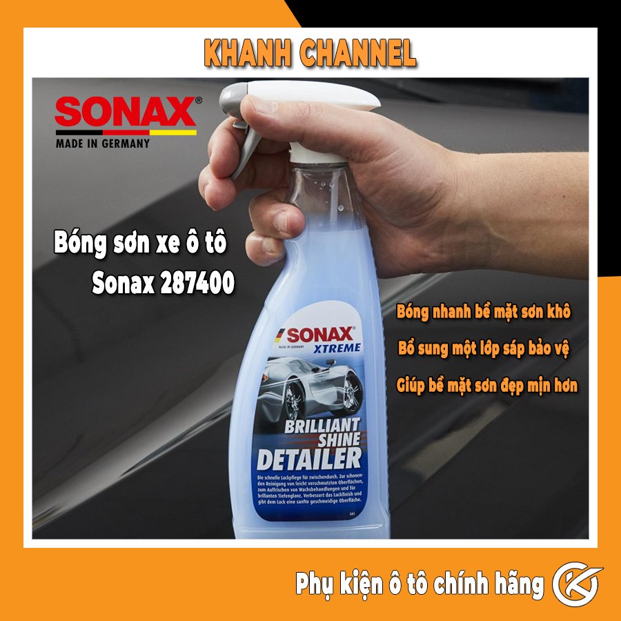 Chai xịt bóng nhanh dùng cho sơn bóng, sơn mờ, wrap SONAX Xtreme Brilliant Shine Detailer