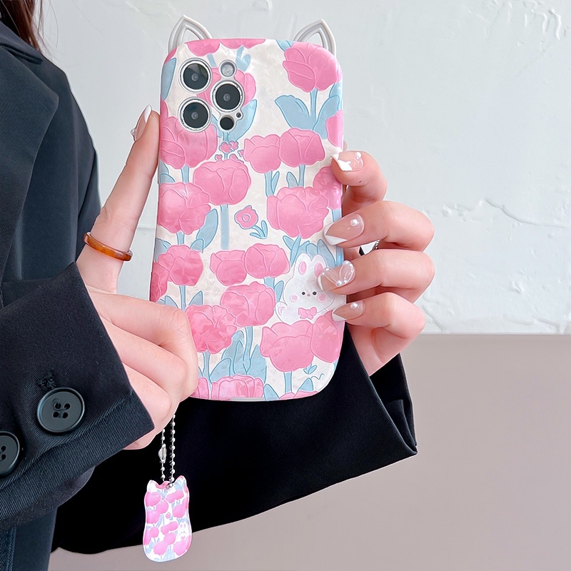 Ốp Điện Thoại TPU Mềm Họa Tiết Bông Hoa 3D Cho iPhone 13 11 12 Pro Max 12Pro 13Pro X XS Max XR 7 8 Plus