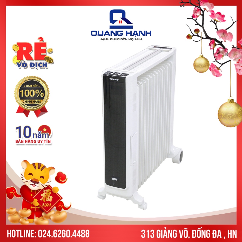 [Hàng chính hãng] Máy sưởi dầu Tiross TS9215 13 Thanh 2800W