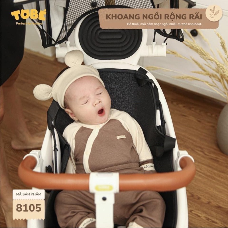 Xe đẩy gấp gọn Rico đảo chiều 360,mái che, ghế nằm ngả rộng thoải mái cho bé