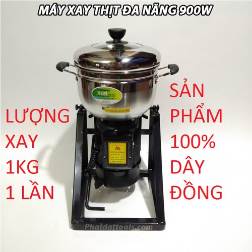 Máy xay thịt 900w, môtơ đồng 100% , tặng kèm 1 lưỡi làm chà bông