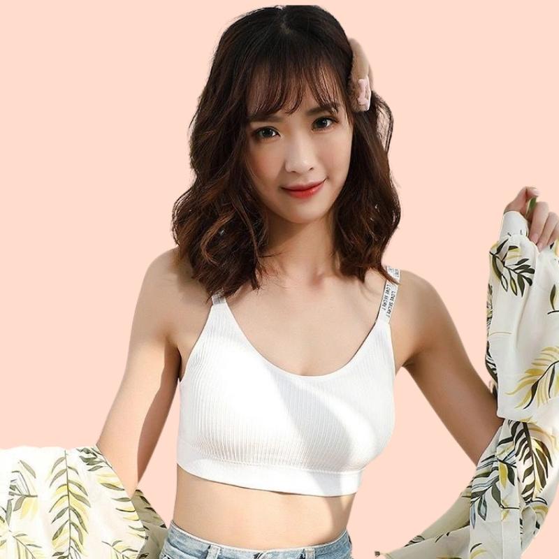 Áo Lót Nữ Cotton Dây Kép, Áo Ngực Thể Thao Co Giãn Thấm Hút Mồ Hôi Tốt - 8156