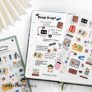 Sticker/nhãn dán đồ vật mini trang trí sổ/bullet journal